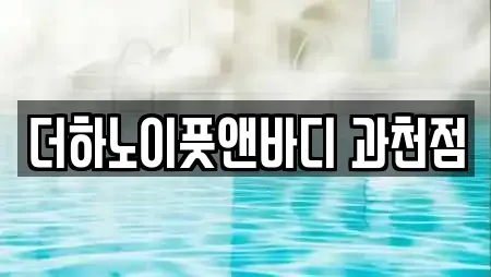 더하노이풋앤바디 과천점