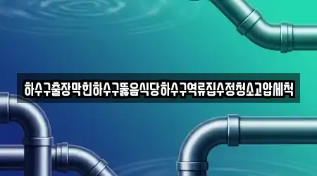 하수구출장막힌하수구뚫음식당하수구역류집수정청소고압세척