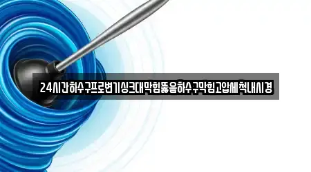 24시간하수구프로변기싱크대막힘뚫음하수구막힘고압세척내시경