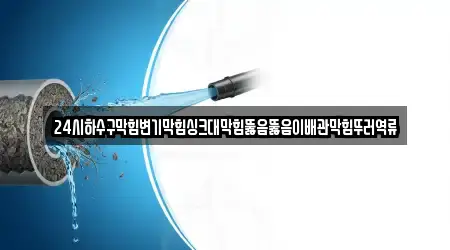 24시하수구막힘변기막힘싱크대막힘뚫음뚫음이배관막힘뚜러역류