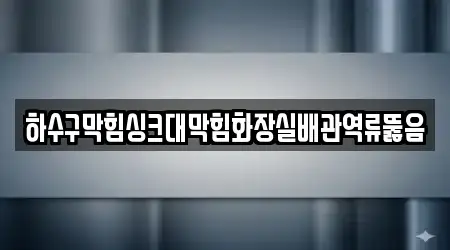 하수구막힘싱크대막힘화장실배관역류뚫음