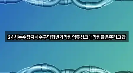 24시누수탐지하수구막힘변기막힘역류싱크대막힘뚫음뚜러고압