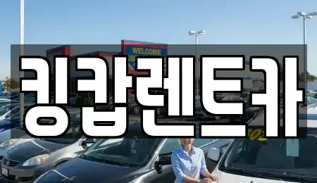 대전 대덕구 장동 렌트카 전문 킹캅렌트카