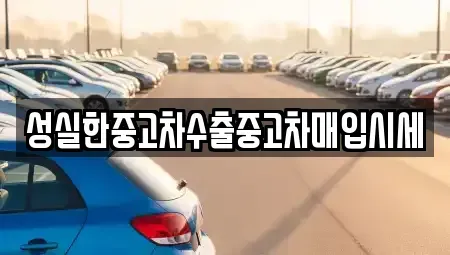 부산광역시 부산진구 범천동 중고차매입 전문 성실한중고차수출중고차매입시세