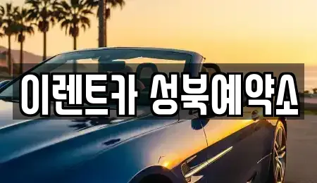 서울 성북구 동소문동6가 렌트카 전문 이렌트카 성북예약소