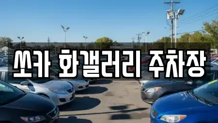 전북 군산시 경암동 렌트카 전문 쏘카 화갤러리 주차장