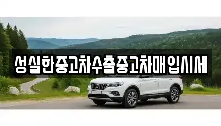 전북 군산시 경암동 중고차매입 전문 성실한중고차수출중고차매입시세