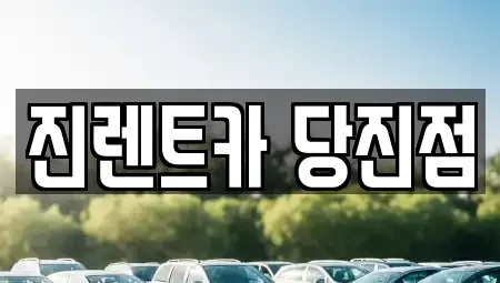 충청남도 당진시 읍내동 렌트카 전문 진렌트카 당진점