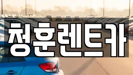 충청남도 당진시 읍내동 렌트카 전문 청훈렌트카